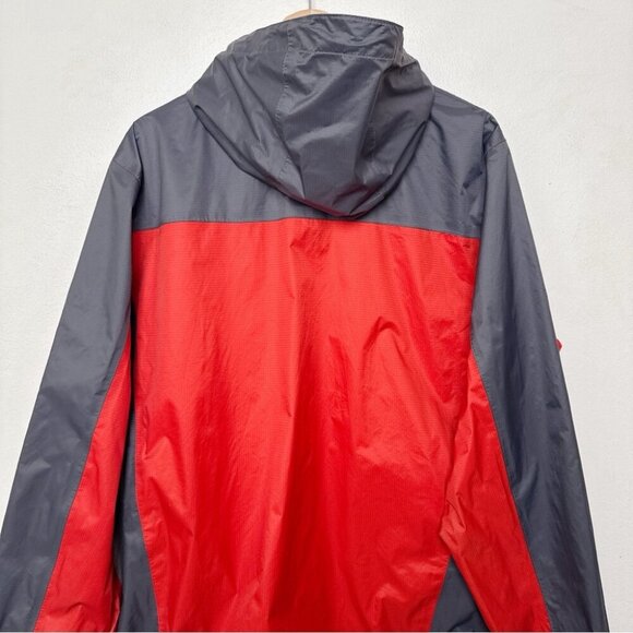 Eddie Bauer Mens Large Two Tone Grey Orange Windbreaker Jacket - Picture 12 of 14